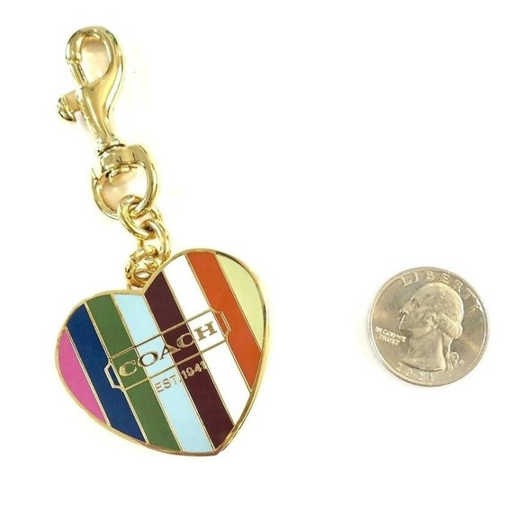 Coach Purse Charms ( New) With Open Heart Locket - Picture 7 of 12